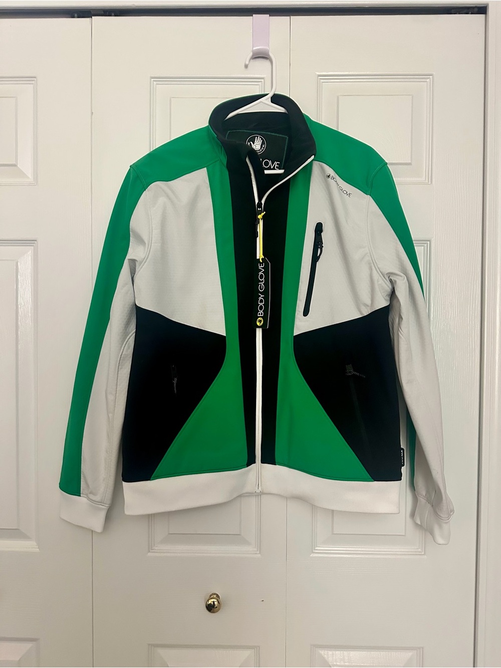NWT Body Glove Men’s Medium Colorblock Jacket Kelly Green - Picture 3 of 5